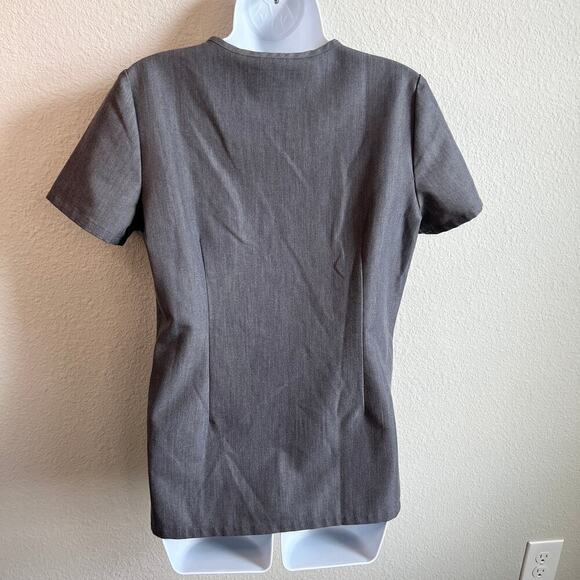 Figs Casma Scrub Top Women's XS Gray 3 Pocket Work Uniform V-neck Nurse Doctor - Picture 5 of 7